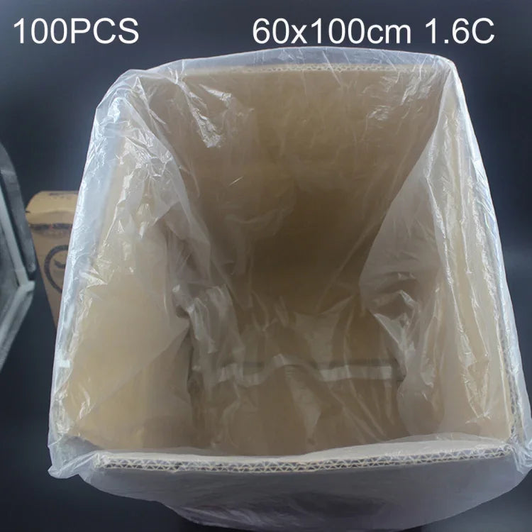 100個1.6C防塵防潮塑膠PE包裝袋，尺寸：60cm x 100cm，60cm x 100cm