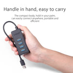 ORICO W5P-U3-30 4 埠 USB 3.0 桌面集線器，附 30 公分 Micro USB 電源線，W5P-U3-30 黑色