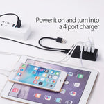 ORICO W5P-U3-30 4 埠 USB 3.0 桌面集線器，附 30 公分 Micro USB 電源線，W5P-U3-30 黑色