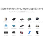ORICO W5P-U3-30 4 埠 USB 3.0 桌面集線器，附 30 公分 Micro USB 電源線，W5P-U3-30 黑色