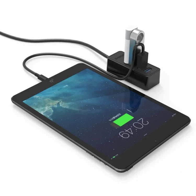 ORICO W5P-U3-30 4 埠 USB 3.0 桌面集線器，附 30 公分 Micro USB 電源線，W5P-U3-30 黑色