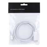 1.8公尺 Mini DisplayPort 公頭轉 HDMI 公頭轉接線，1.8公尺