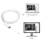 1.8公尺 Mini DisplayPort 公頭轉 HDMI 公頭轉接線，1.8公尺