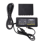 5埠10/100Mbps POE交換機 IEEE802.3af 以太網供電網路交換機 適用於IP攝像機 VoIP電話 AP設備，5埠黑色