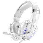 KOTION EACH G9000 3.5mm 遊戲耳機，帶麥克風LED燈，適用於筆記型電腦/平板/手機，線長約2.2m，G9000