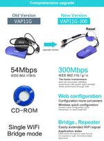 VONETS VAP11G-300 迷你 WiFi 300Mbps 橋接 WiFi 中繼器，IP 裝置 / IP 攝影機 / IP 印表機 / XBOX / PS3 / IPTV / Skybox 最佳夥伴，VAP11G-300
