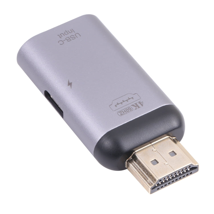 2 合 1 4K 60Hz HDMI 公頭轉 USB-C / Type-C 充電 + USB-C / Type-C 母頭轉接器，HDMI
