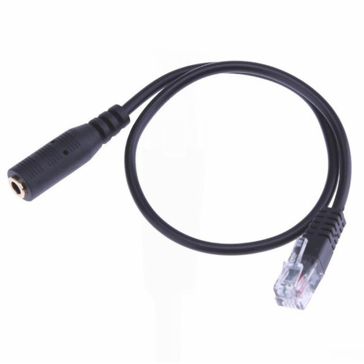 3.5mm 插頭轉 RJ9 電腦 / 手機耳機轉辦公電話轉換線，長度：32cm