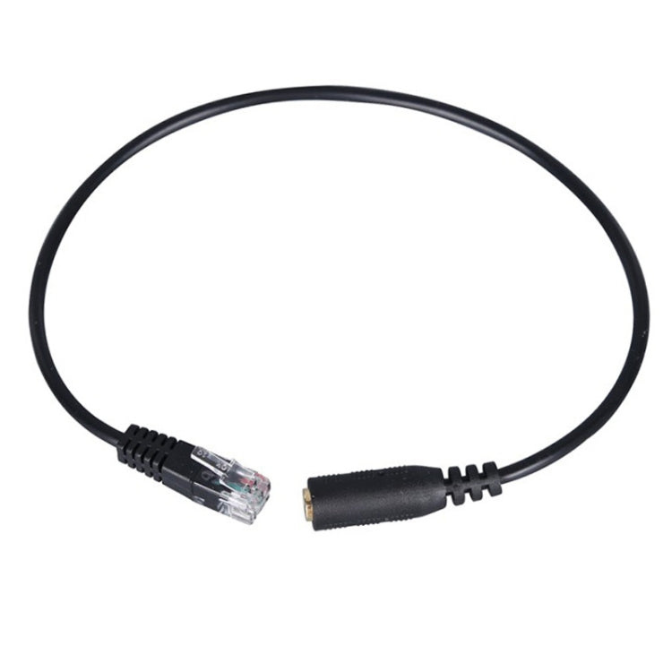 3.5mm 插頭轉 RJ9 電腦 / 手機耳機轉辦公電話轉換線，長度：32cm