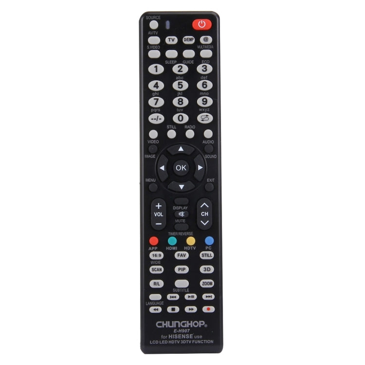 CHUNGHOP E-H907通用遙控器，適用海信LED LCD HDTV 3D電視，海信電視專用