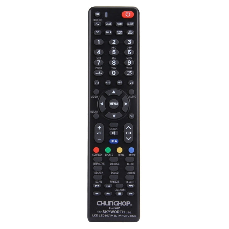 CHUNGHOP E-S902通用遙控器，適用創維LED電視 / LCD電視 / HDTV / 3D電視，創維電視專用