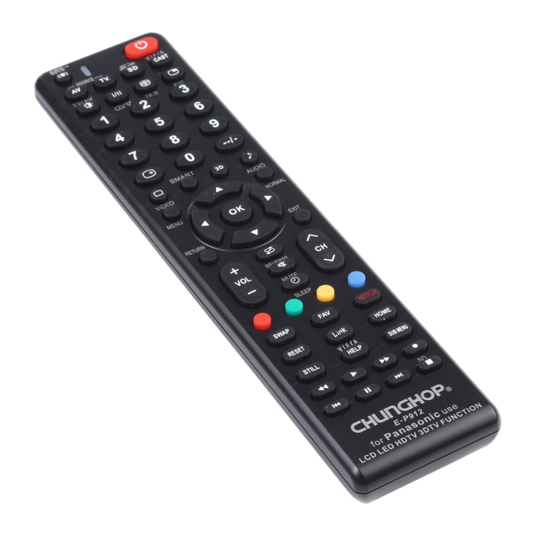 CHUNGHOP E-P912 通用遙控器，適用於松下 LED 電視 / LCD 電視 / HDTV / 3D 電視，適用於松下電視
