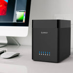 ORICO DS500U3 3.5 吋 5 硬碟槽磁吸式 USB 3.0 硬碟外接盒，藍色 LED 指示燈，USB 3.0