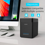 ORICO DS500U3 3.5 吋 5 硬碟槽磁吸式 USB 3.0 硬碟外接盒，藍色 LED 指示燈，USB 3.0