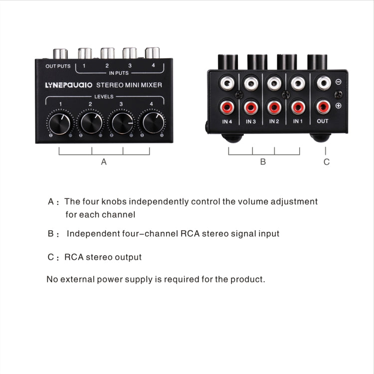 LINEPAUDIO B896 四通道被動混音器