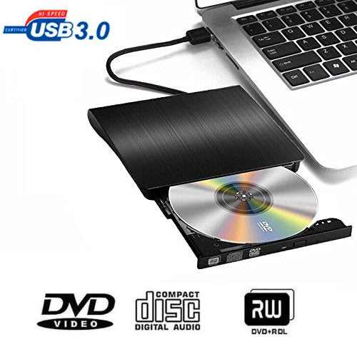 拉絲紋理 USB 3.0 彈出式行動外接 DVD-Rw DVD / CD 可重寫光碟機 外接 ODD 與 HDD 裝置，拉絲紋理 DVD(B)