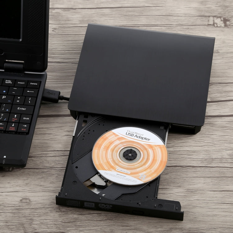 拉絲紋理 USB 3.0 彈出式行動外接 DVD-Rw DVD / CD 可重寫光碟機 外接 ODD 與 HDD 裝置，拉絲紋理 DVD(B)
