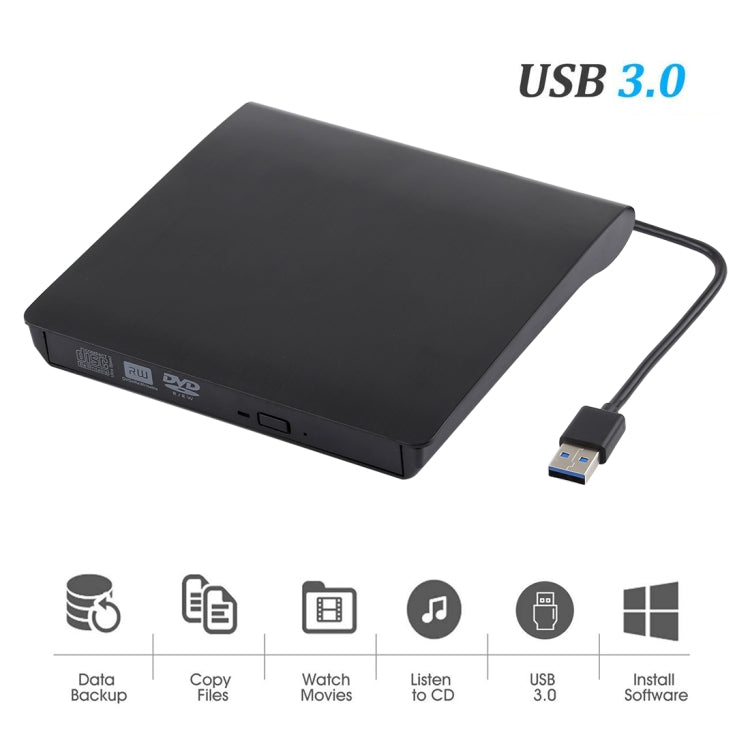 拉絲紋理 USB 3.0 彈出式行動外接 DVD-Rw DVD / CD 可重寫光碟機 外接 ODD 與 HDD 裝置，拉絲紋理 DVD(B)