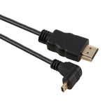 30公分 4K HDMI 公對 Micro HDMI 正角度公鍍金接頭轉接線，30公分正角度