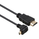 30公分 4K HDMI 公對 Micro HDMI 反角度公鍍金接頭轉接線，30公分反角度