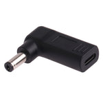 USB-C / Type-C 母頭轉 5.5 x 2.1mm 公頭彎頭轉接器，5.5 x 2.1mm 彎頭