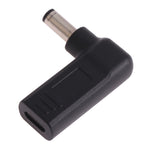 USB-C / Type-C 母頭轉 5.5 x 2.1mm 公頭彎頭轉接器，5.5 x 2.1mm 彎頭