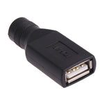 USB 母頭轉 5.5 x 2.1mm 母頭插頭轉接器，USB 母頭轉 5.5 x 2.1mm
