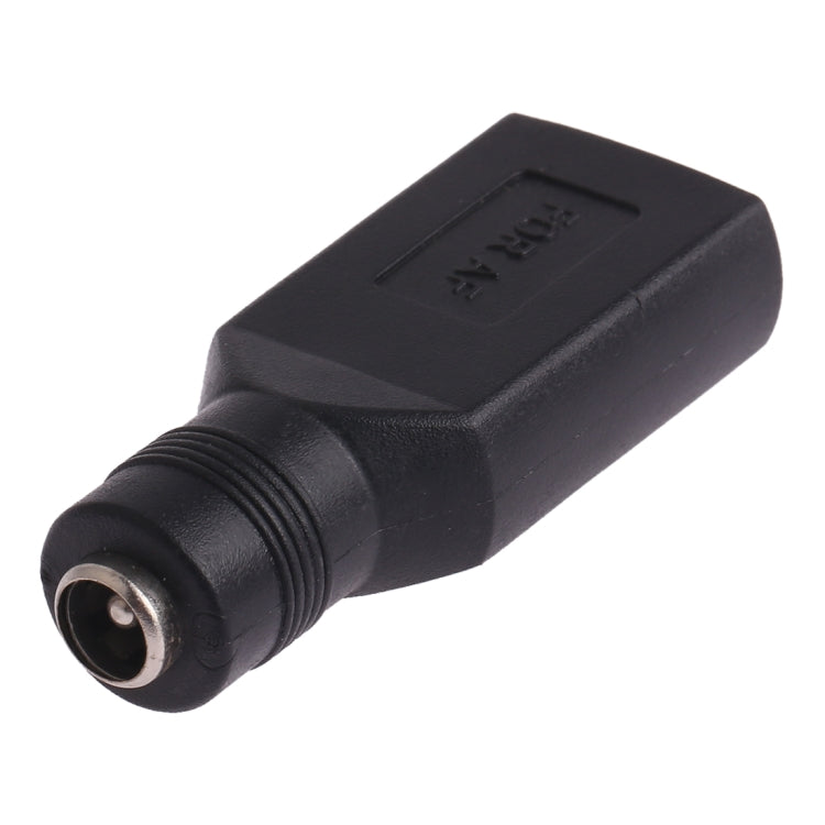 USB 母頭轉 5.5 x 2.1mm 母頭插頭轉接器，USB 母頭轉 5.5 x 2.1mm