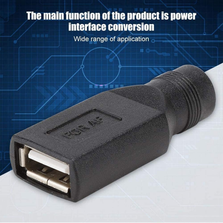 USB 母頭轉 5.5 x 2.1mm 母頭插頭轉接器，USB 母頭轉 5.5 x 2.1mm