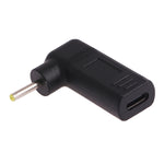 2.5 x 0.7mm 公頭轉 USB-C / Type-C 母頭彎頭轉接器，2.5 x 0.7mm 彎頭