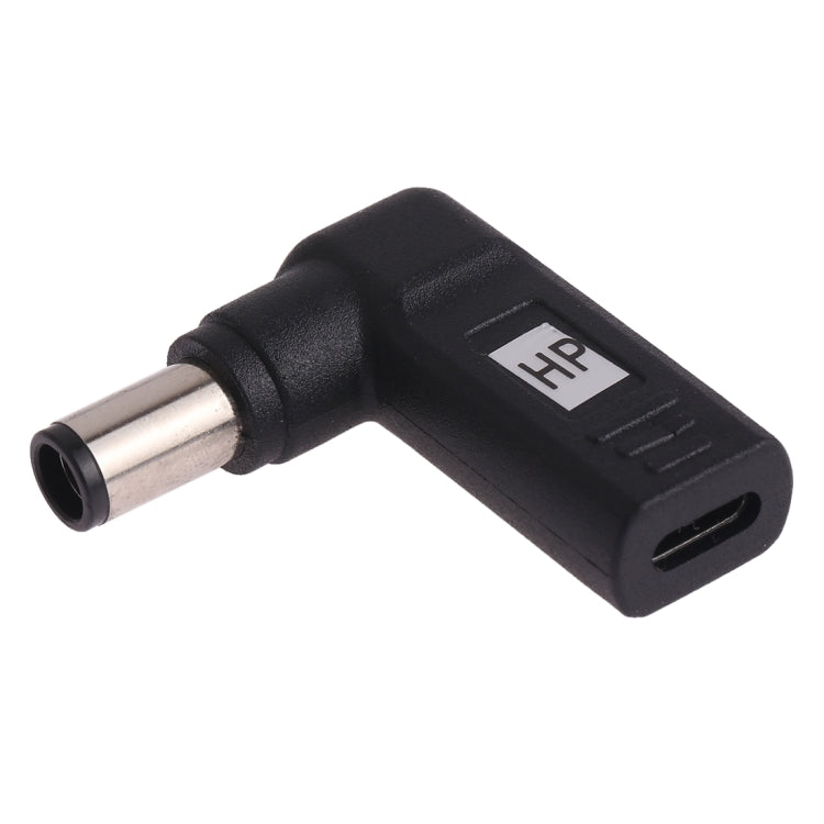 USB-C / Type-C 母頭轉 7.4 x 5.0mm 公頭彎頭轉接器，適用於 HP 筆記型電腦，7.4 x 5.0mm 彎頭（HP）