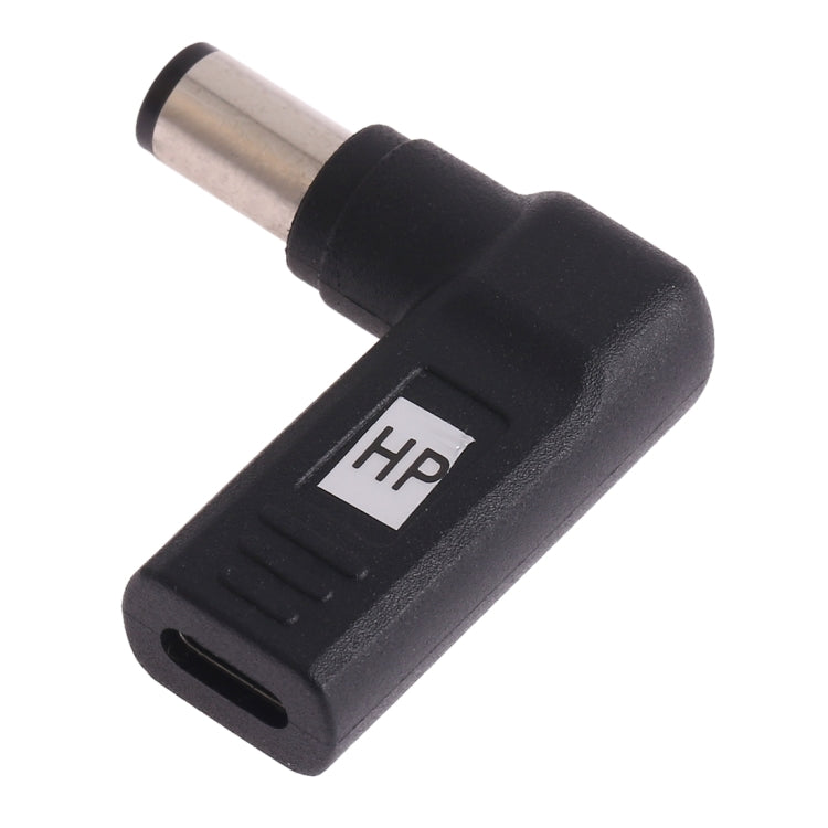 USB-C / Type-C 母頭轉 7.4 x 5.0mm 公頭彎頭轉接器，適用於 HP 筆記型電腦，7.4 x 5.0mm 彎頭（HP）