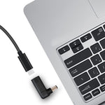 USB-C / Type-C 母頭轉 7.4 x 5.0mm 公頭彎頭轉接器，適用於 HP 筆記型電腦，7.4 x 5.0mm 彎頭（HP）