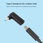 USB-C / Type-C 母對 4.5 x 3.0mm 公頭彎頭轉接器，4.5 x 3.0mm 彎頭黑色，4.5 x 3.0mm 彎頭藍色