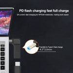 USB-C / Type-C 母對 4.5 x 3.0mm 公頭彎頭轉接器，4.5 x 3.0mm 彎頭黑色，4.5 x 3.0mm 彎頭藍色