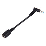 4.5 x 3.0mm 彎曲公頭轉 7.4 x 5.0mm 母頭介面電源轉接線，長度：10cm，4.5 x 3.0mm 彎曲公頭（長度：10cm）