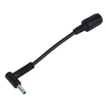 4.5 x 3.0mm 彎曲公頭轉 7.4 x 5.0mm 母頭介面電源轉接線，長度：10cm，4.5 x 3.0mm 彎曲公頭（長度：10cm）
