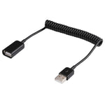 1m USB-A 公轉 USB-A 母彈簧捲線，AM 轉 AF，長度：1.0m
