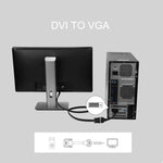 DVI-D 24+1 針公頭轉 VGA 15 針 HDTV 轉接器，DVI-D 24+1 針