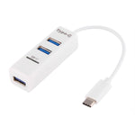 2 合 1 USB 3.1 USB-C / Type-C 轉 USB 2.0 三埠集線器 + TF 卡讀卡器，3 埠 USB + TF 卡槽