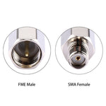 FME 公頭轉 SMA 母頭連接器轉接器，F 公頭轉 SMA 母頭