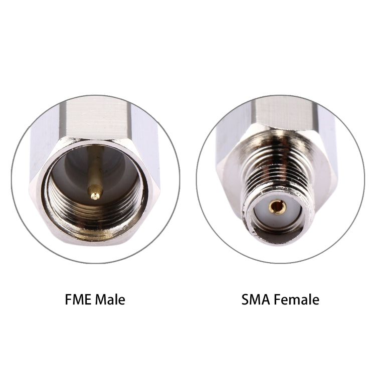 FME 公頭轉 SMA 母頭連接器轉接器，F 公頭轉 SMA 母頭