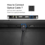 EMK 1 米 OD4.0mm Toslink 公對公數位光纖音頻線，長度：1 米