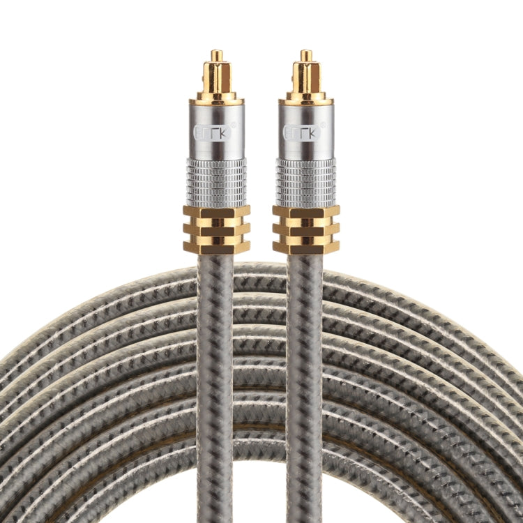 EMK YL-A 3米 OD8.0毫米鍍金金屬頭 Toslink 公對公數位光纖音頻線，長度：3米