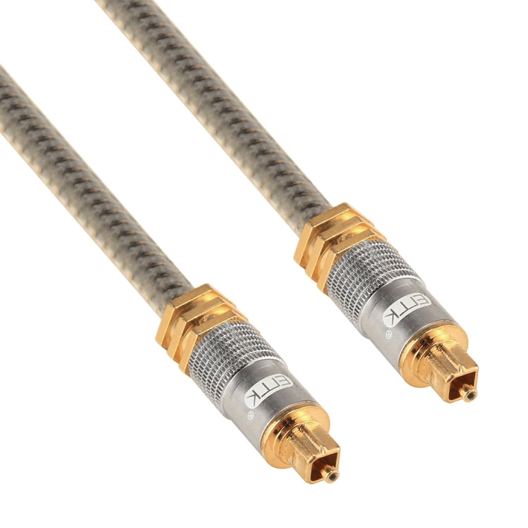 EMK YL-A 3米 OD8.0毫米鍍金金屬頭 Toslink 公對公數位光纖音頻線，長度：3米