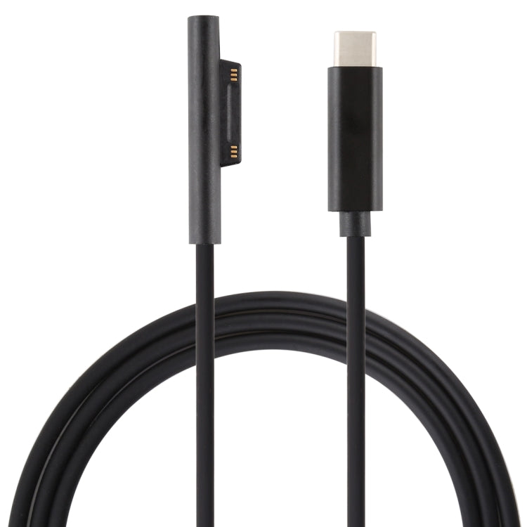 USB-C / Type-C 轉6針磁吸公頭筆記型電腦電源充電線，適用微軟 Surface Pro 7 / 6 / 5，線長：約1.5米，適用微軟 Surface Pro 7 / 6 / 5