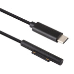 USB-C / Type-C 轉6針磁吸公頭筆記型電腦電源充電線，適用微軟 Surface Pro 7 / 6 / 5，線長：約1.5米，適用微軟 Surface Pro 7 / 6 / 5