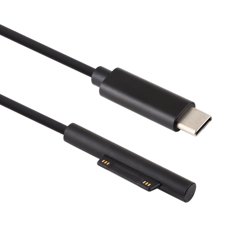 USB-C / Type-C 轉6針磁吸公頭筆記型電腦電源充電線，適用微軟 Surface Pro 7 / 6 / 5，線長：約1.5米，適用微軟 Surface Pro 7 / 6 / 5