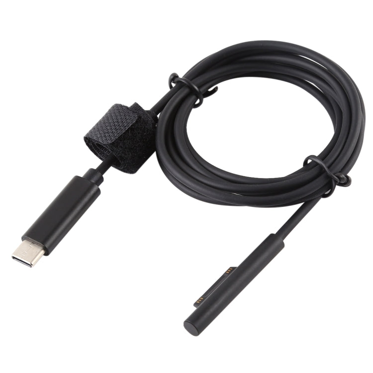 USB-C / Type-C 轉6針磁吸公頭筆記型電腦電源充電線，適用微軟 Surface Pro 7 / 6 / 5，線長：約1.5米，適用微軟 Surface Pro 7 / 6 / 5