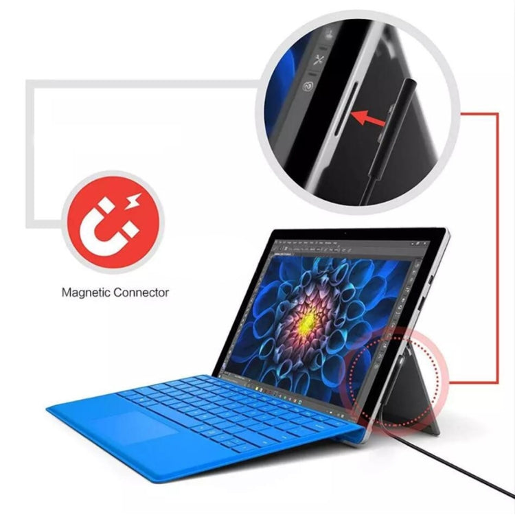 USB-C / Type-C 轉6針磁吸公頭筆記型電腦電源充電線，適用微軟 Surface Pro 7 / 6 / 5，線長：約1.5米，適用微軟 Surface Pro 7 / 6 / 5